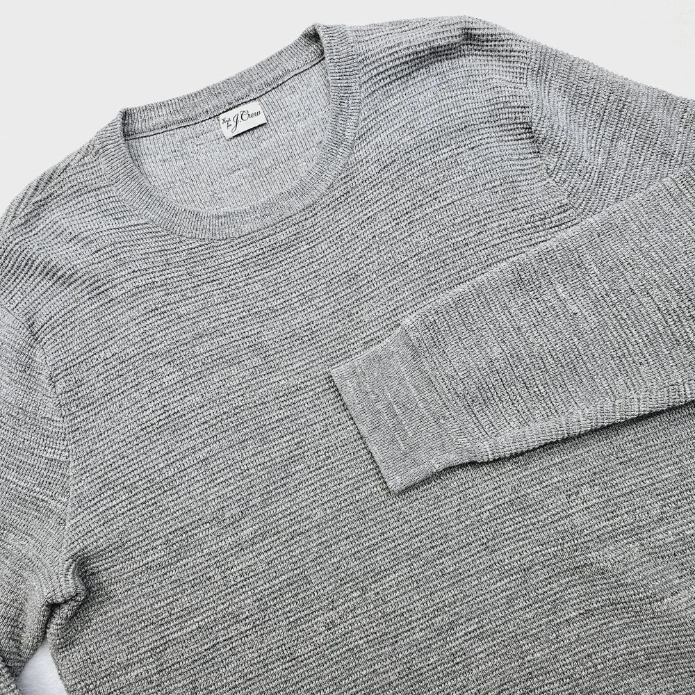 Knit‎ for J.Crew Mens XL Gray Coastal Fisherman Style Cozy Crewneck Sweater